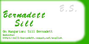 bernadett sill business card